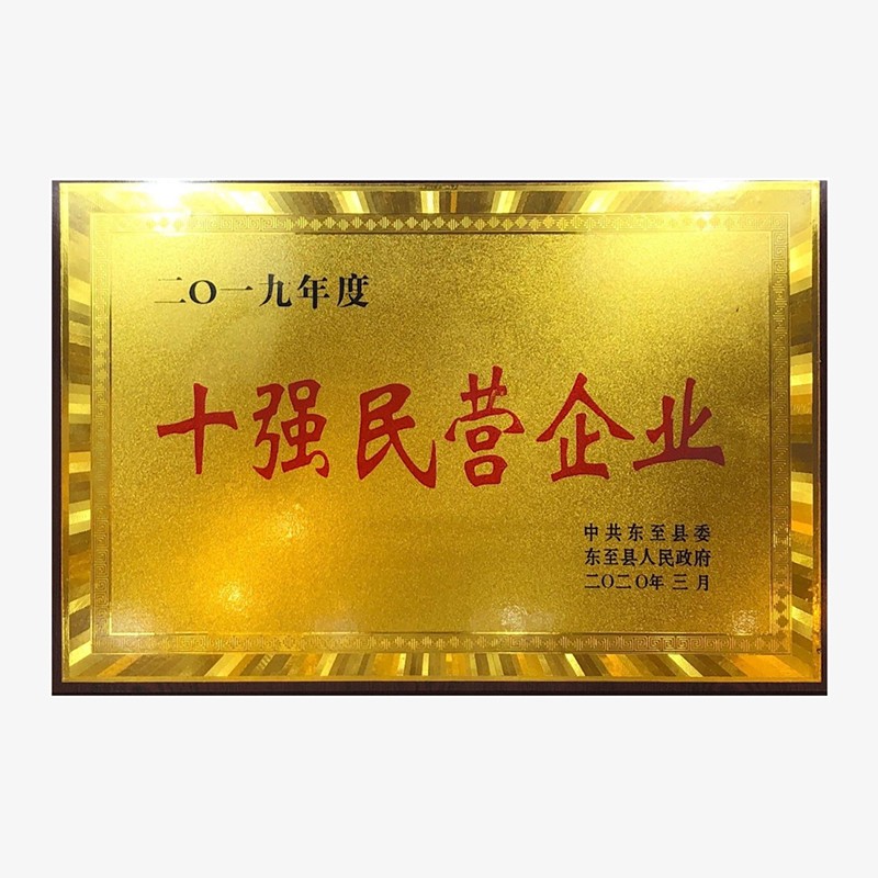 2019東至縣十強民營企業(yè)